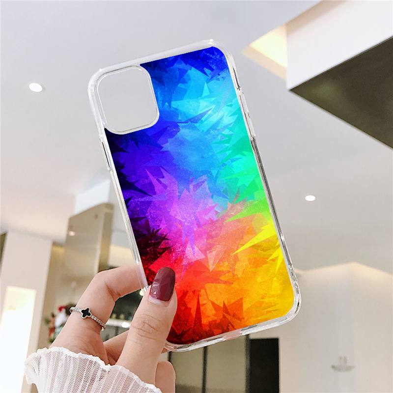 Minimalist Colors Phone Case For Iphone 11 12 13 Pro Max 6s 7 8 Plus X Xr Xs Max Se2020 13mini Transparent Cover