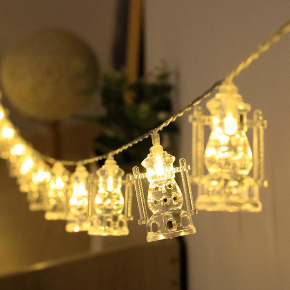 3M 20LEDS Eid Mubarak Moon Star LED String Lights Ramadan Kareem Decoration for Home Islam Muslim Festival Party Supplies