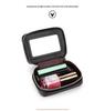 Ladies Genuine Leather Lipstick & Cosmetic Bag with Mirror, First Layer Cowhide, Small Zippered Storage, Versatile and Portable