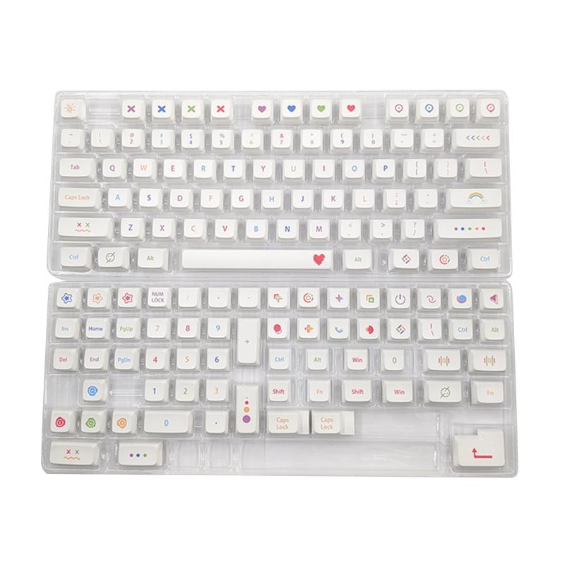 137 Keys Keycap PBT DA Crayon Theme Dye-sub Personalized Mechanical Keycaps For 61/63/64/68/75/84/87/98/104/108 for Key