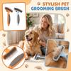 Pet Grooming Brush with Stainless Steel Pins Self-Cleaning Hair Remover for Shedding and Fur Maintenance Suitable for Dogs and Cats