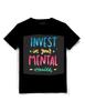 Invest In Your Mental Health Slogan T-Shirt Design Unisex Jersey Short Sleeve Te