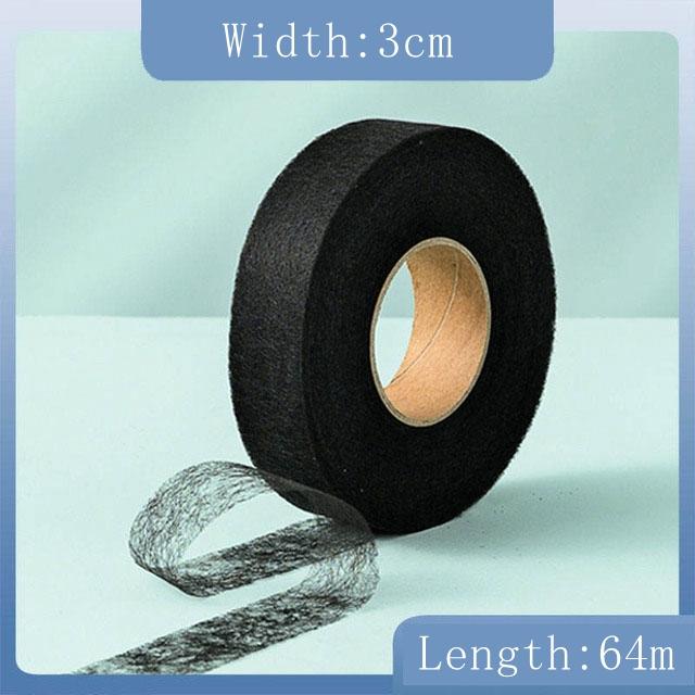 64M Roll Non-woven Double-side Interlining Adhesive Fabric Cloth Apparel Iron On Hem Tape Edge Shorten Pants DIY Sewing Tool