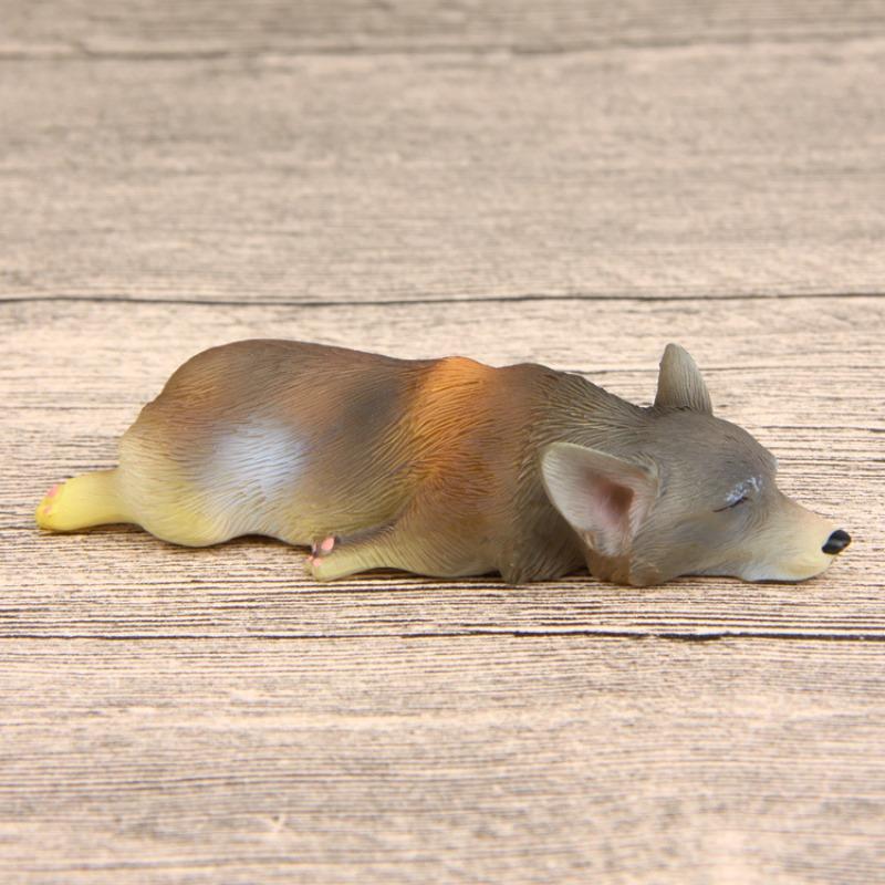 Warm Series, Sleepy Series, Corgi Model, Super Cute Shiba Inu Figurine, Fridge Magnet Doll