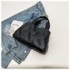New Women Handheld Underarm Bag Minimalist Glossy Down-Filled Tote Bag Large Capacity Oxford Shoulder Bag