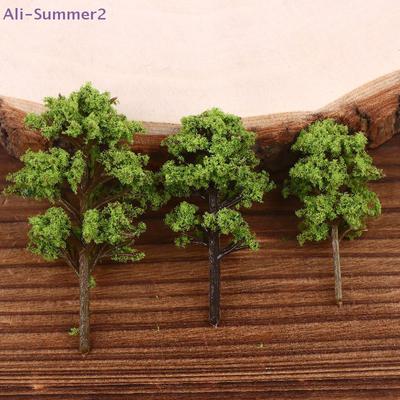 {Summer2} 10Pcs Model Trees Ornaments Decoration Railroad Diorama Scenery Plastic Scale Scene For House Living Room Decor