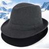 Pălărie Jazz din Lână pentru Bărbați: Pălărie înaltă călduroasă de iarnă și primăvară pentru persoanele de vârstă mijlocie și în vârstă