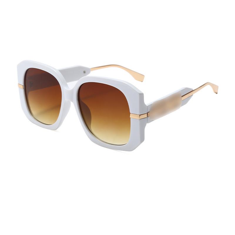 Vintage-Inspired European and American Large Frame Letter Sunglasses for Women