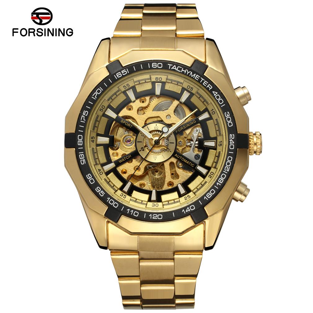 Forsining Chinese Relogio Forsining Montrepourhomme Stainless Steel Bracelet Mechanical Skeleton Automatic Watch Wristwatch Man