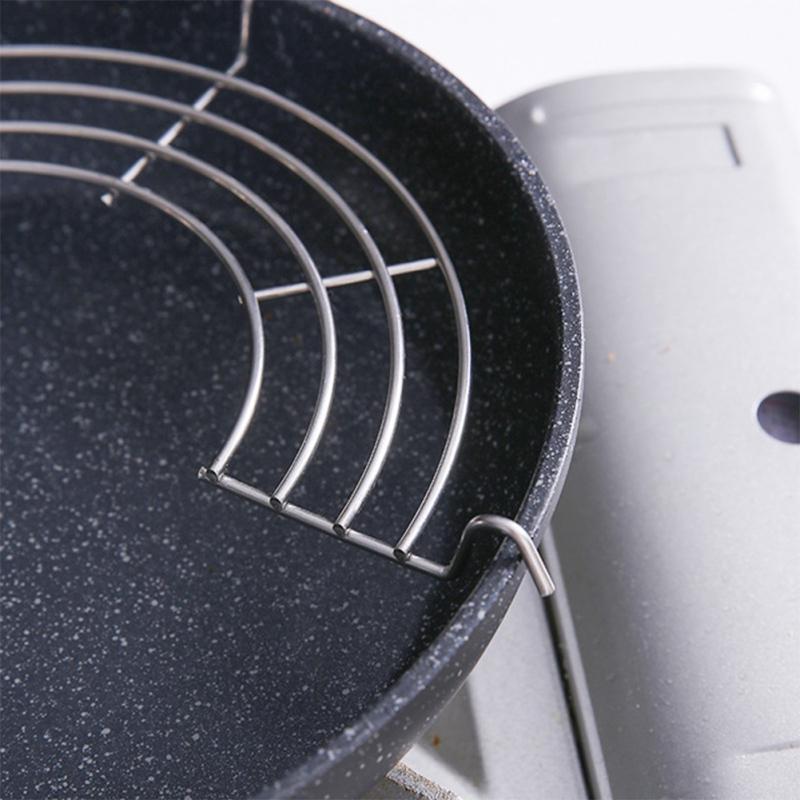 1PC Stainless Steel Semicircle Heat Insulation Steam Rack Drain Oil Filter Rack Kitchen Gadgets