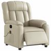 Electric Massage Recliner Cream Faux Leather