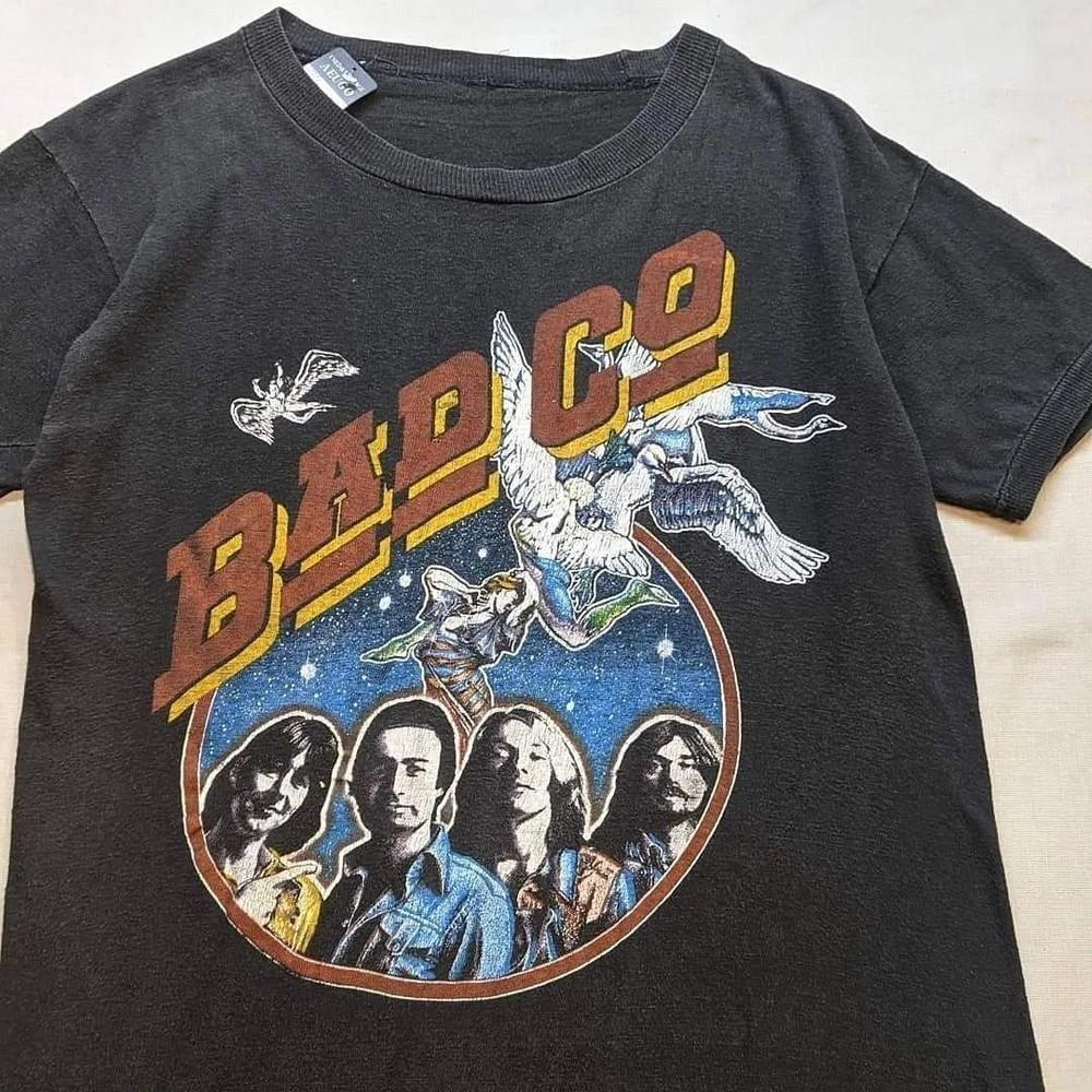 Vtg style Bad Company rock music concert short sleeve black color shirt KV39049 Unisex T-Shirt S
