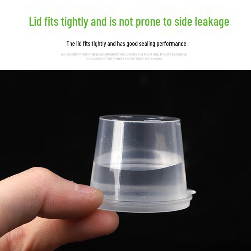 Disposable PP Sauce Cup with Attached Lid