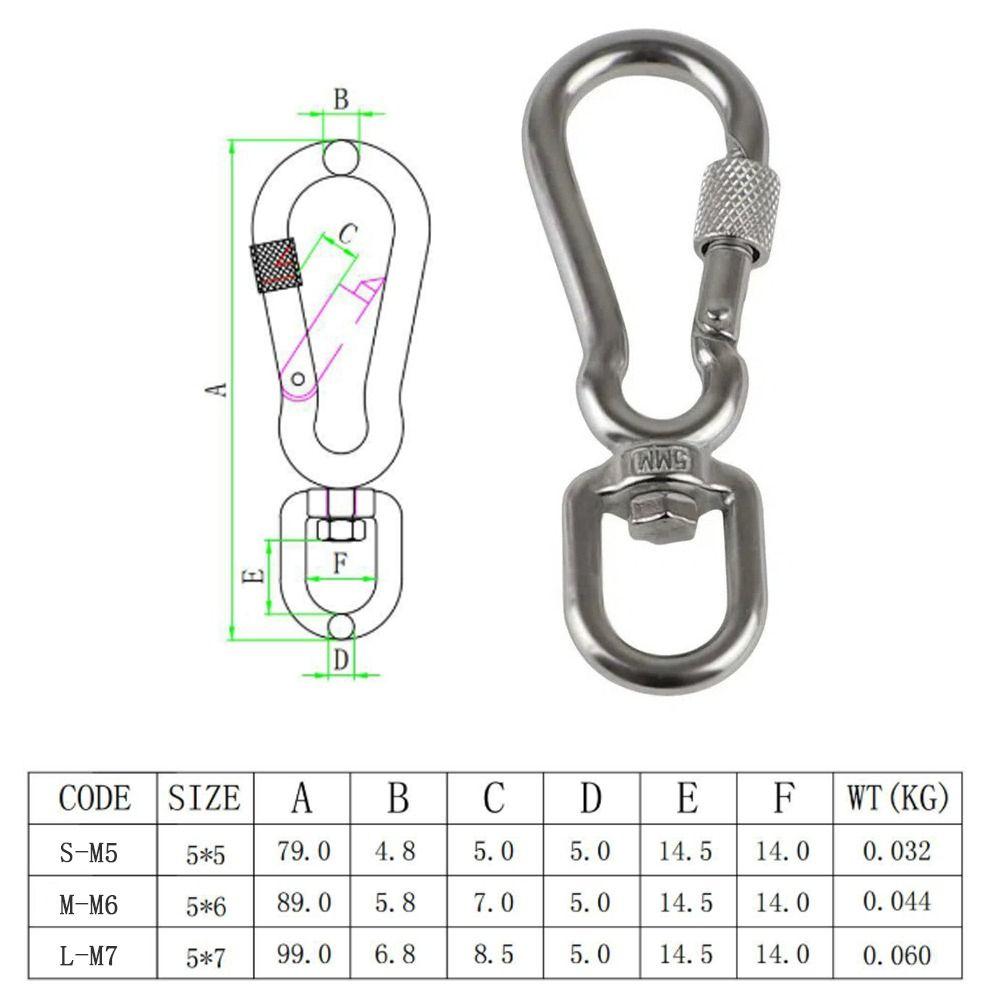 2Pcs 304 Stainless Steel Dog Leashes Clasp Multipurpose Pet Leash Buckle  for Dog Walking