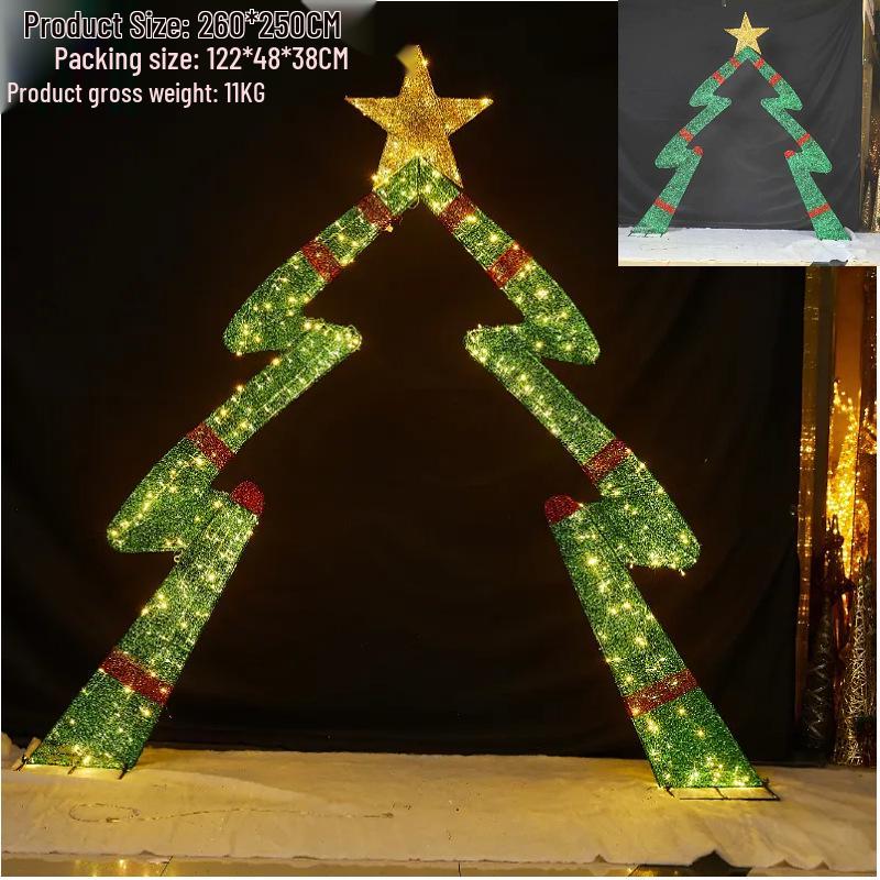 Golden Arch Christmas Manger Set: Illuminated Ornaments for Holiday Displays and Outdoor Decorations.