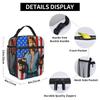 Chucks Norris Lunch Bag  Portable Zipper Lunch Box Women School Custom Cooler Bag Fun Oxford Thermal Lunch Bags