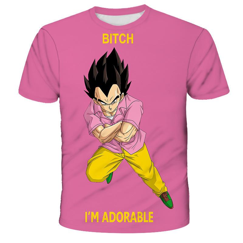 2025 Anime Dbz Dragon Ball Wukong, Saiyan Novelty Fashion Trend Cosplay Clothes T-shirt Short Sleeve