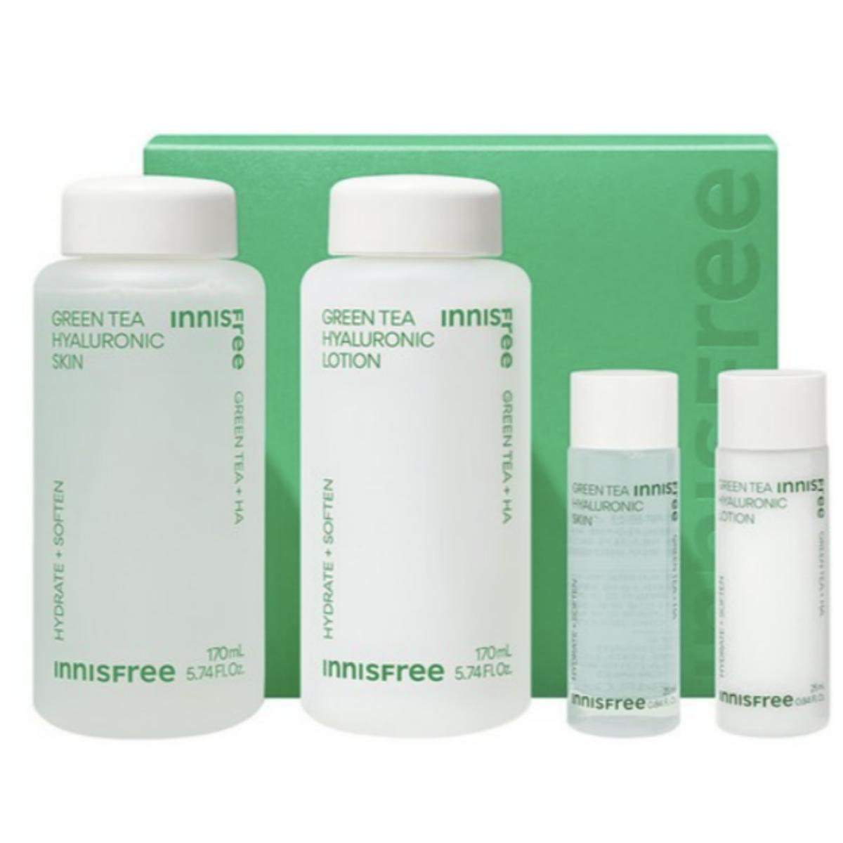 

Innisfree Набор для ухода за кожей с гиалуроновой кислотой и зеленым чаем