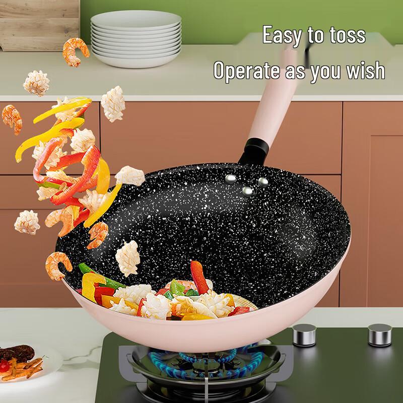 KSISE 316 rozsdamentes acél tapadásmentes wok