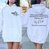 Felpa in peluche unisex tinta unita con stampa slogan - Pullover sportswear autunno/inverno da donna