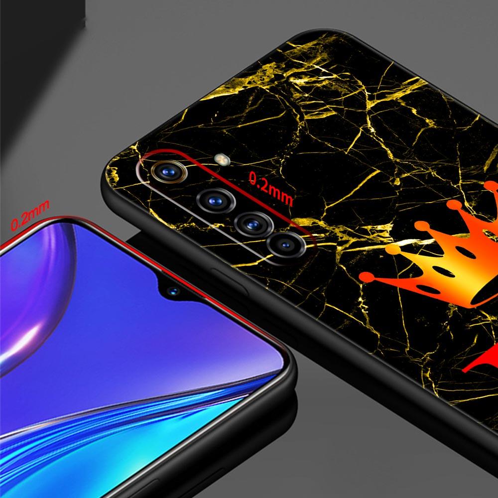 Marble Letter Case For Realme C67 C63 C55 C53 C35 C25 C21 GT 2 3 5 6 10 11 12 13 Pro Plus 5G Soft TPU Phone Cover Fundas Capas