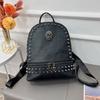 Fashion Women Backpacks Halloween Bags New Skull Rivet Backpack Fashion Versatile High Capacity Soft Leather Zipper Backpacks