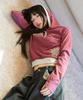 Wxt092 Kohane Striped Hoodie (Red)