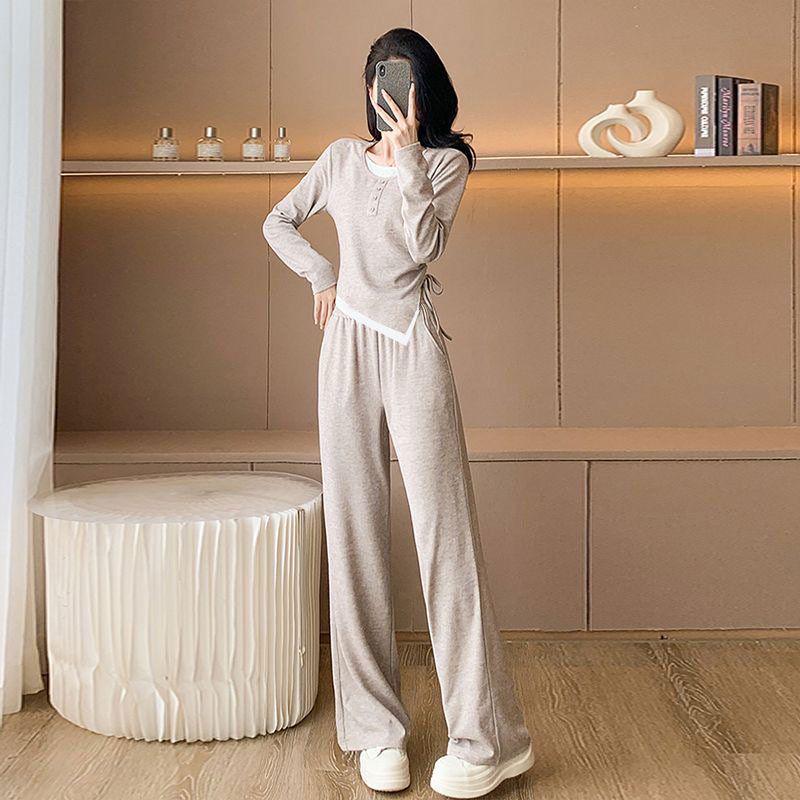 

Drawstring Casual Slimming Two-Piece Sports Suit XL for 130-150 jin