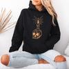 Skull Candle Womens Hoodie Vintage Gothic Graphic Occult Dark Art Gift