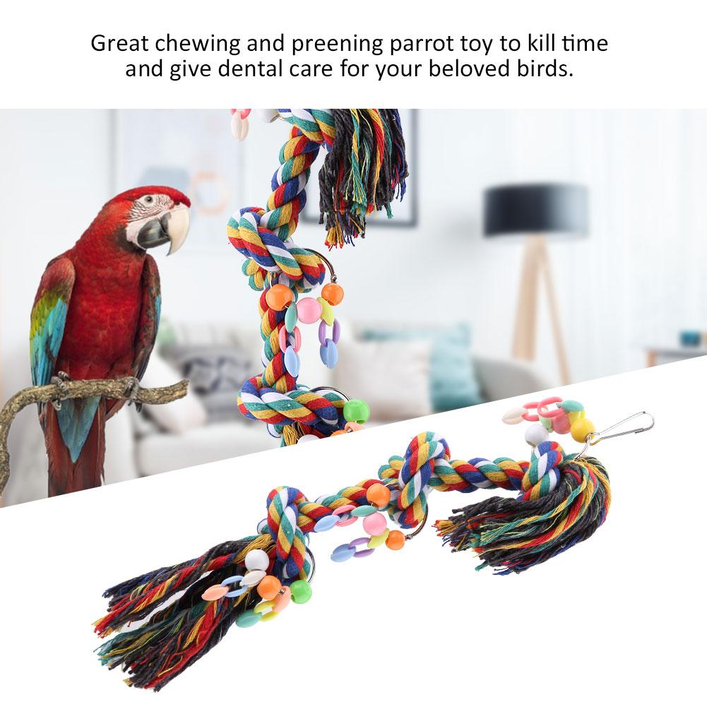 Parrot Toy Bird Chewing Toys Hanging Parrort Toy Playing Toy with Hanger