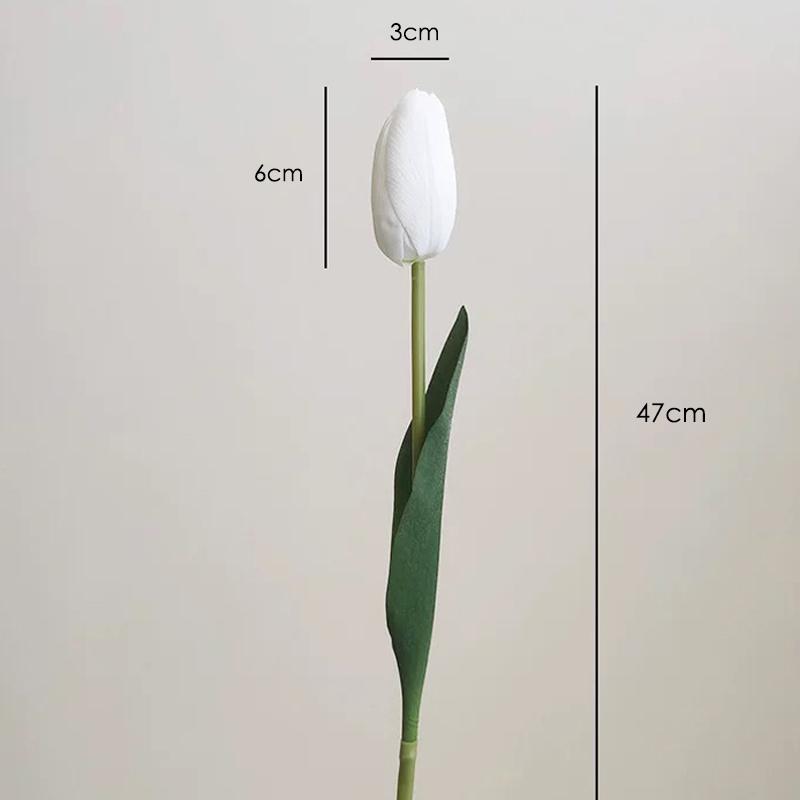 3pcs Realistic Artificial Tulips Flowers Real Touch Artificial Tulips Bouquet Spring Decoration Flowers DIY Wedding Bouquet