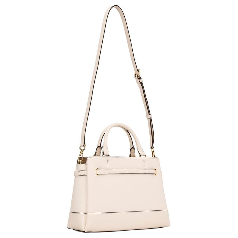 MICHAEL KORS REED Logo Gold Hardware Cowhide Shoulder Crossbody Handbag Large Women's Creamy White