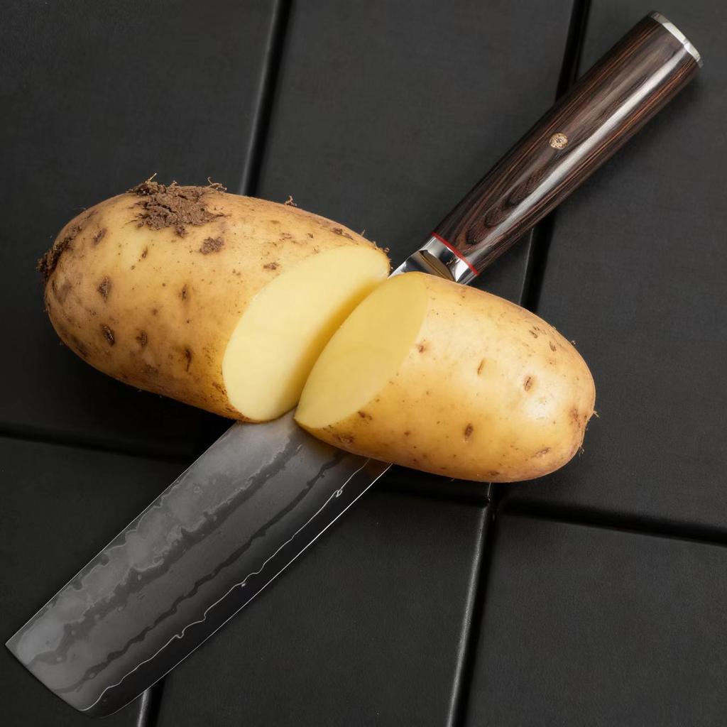 7 Inch Nakiri Knife 67-layers Damascus Steel Blade Wood Handle Chef Cleaver Meat Slicing Vegetable Japanese Kitchen Knife Cocina