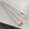 F High Version V Gold Full Diamond Small Necklace Women's Plated 18K Diamond Collarbone Chain Light Luxury