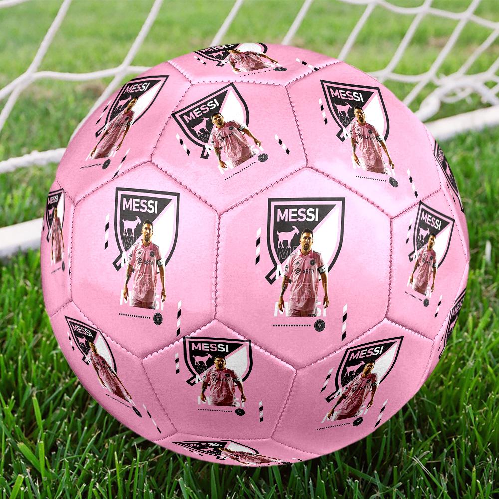 Messis Firande Pose Storlek 5 Fotboll Maskinsydd Inomhus/Utomhus Träning och Matcher Perfekt Minnesgåva för Fotbollsälskare