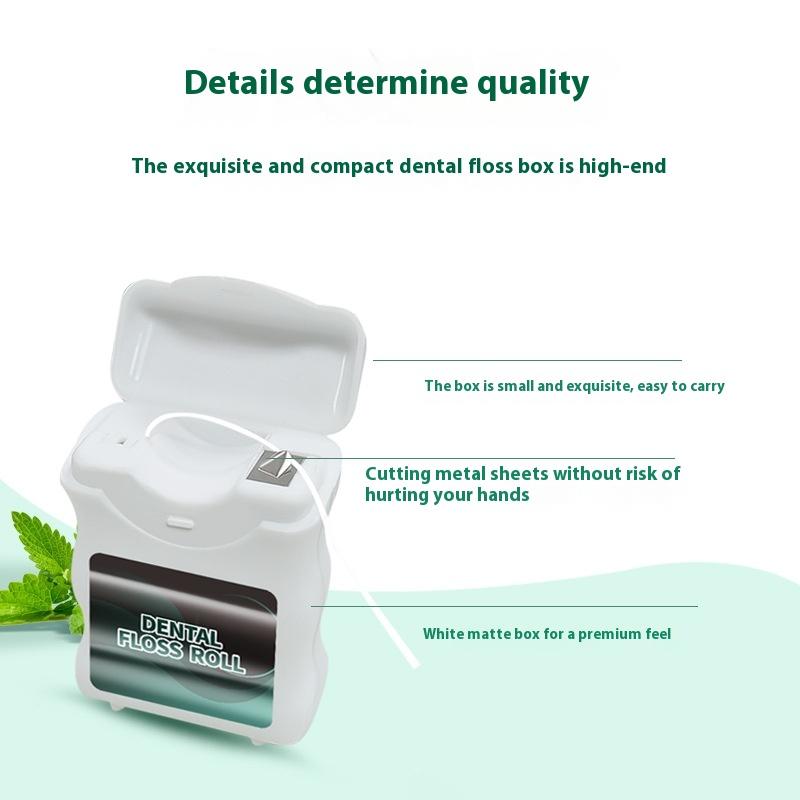 

Портативная плоская зубная нить Эффективное удаление зубного налета 50 м Защита зубов и десен Чистка в труднодоступных местах Уход за зубами 1Box