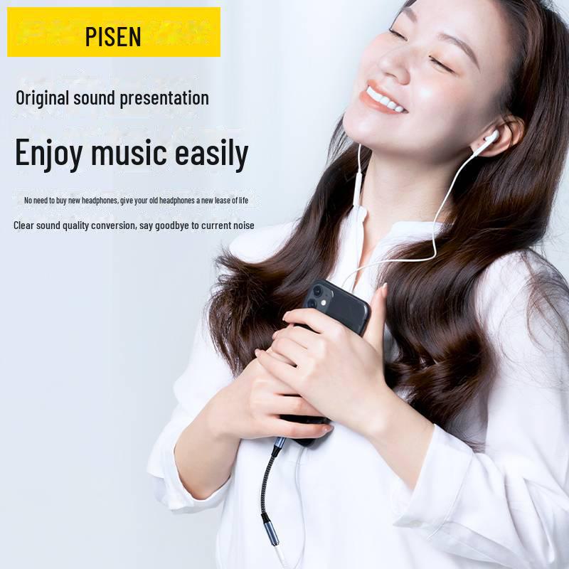 PISEN Audio Adapter for iPhone 12/13/14 Headphones