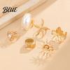 Layered Ring Set 6Pcs/Set Finger Set Ocean Style Adjustable