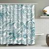 Vivid Blue Paisley Print Shower Curtain Waterproof Home Decor Bathroom Accessories