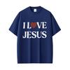I Love Jesus T-shirt Christian Tee Shirt Men Women Clothing Vintage Rock T Shirts Male Retro Oversized T-shirts