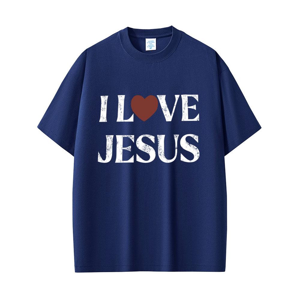 I Love Jesus T-shirt Christian Tee Shirt Men Women Clothing Vintage Rock T Shirts Male Retro Oversized T-shirts
