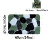[Weiche Badematte] Weiche Plüsch-Kieselform-Badematte | Rutschfeste Rückseite, Ultrafine Polyester-Mischung, Mehrfarbige Optionen für Schlafzimmer- & Wohnzimmerdekor