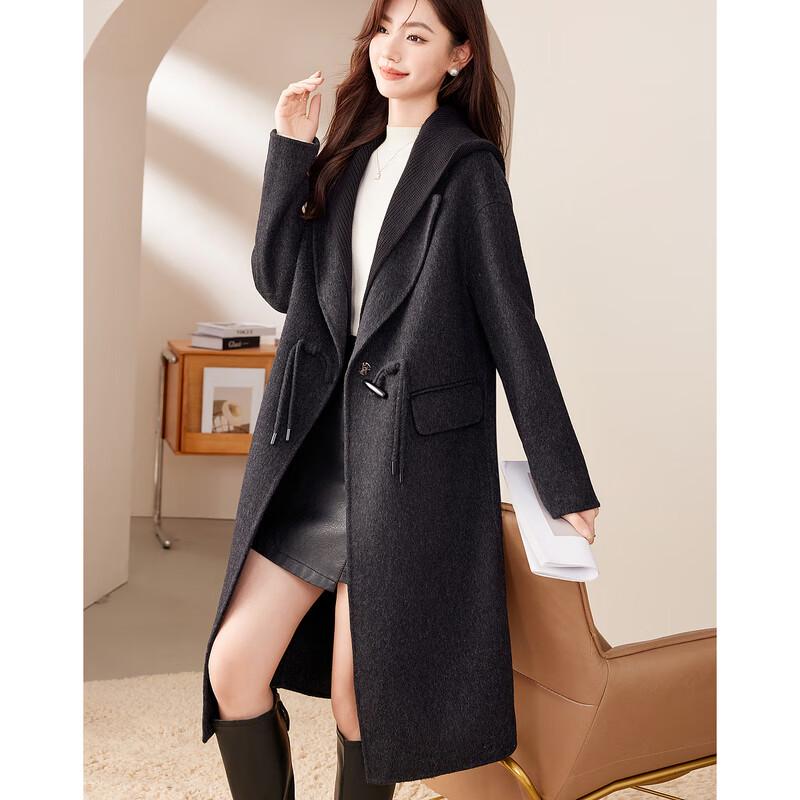 Women's Elegant Mid-Length Wool Blend Coat