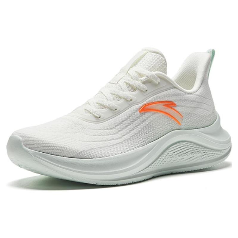 Anta Anti Slip Wear Resistant Low Top Running Shoes Women's White Green Sneakers 922335571-3