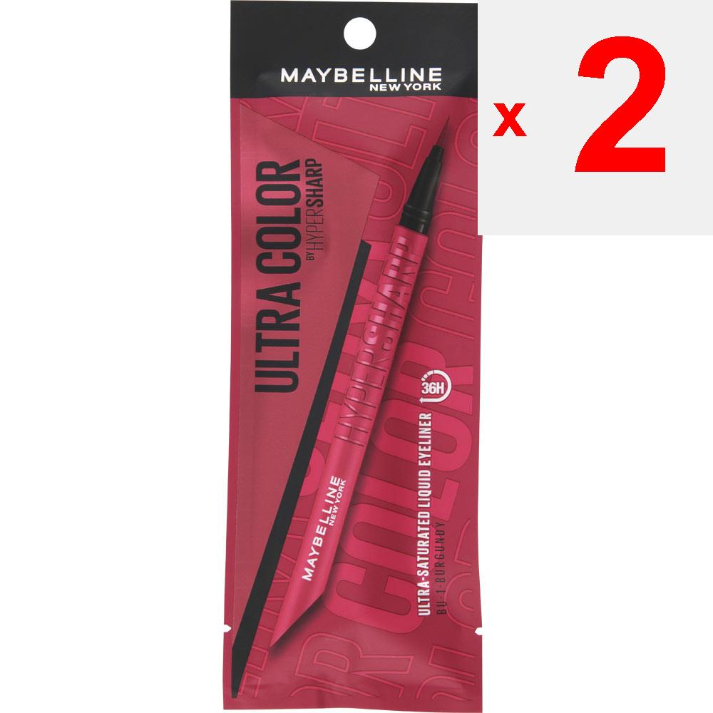 Maybelline Ultra Color Eyeliner BU1 Burgundy Eye Makeup Eyeliner 1. Lift Eyelid Lightly with Fingers, Hold Eyeliner Upright, and Draw a Line To Fill I