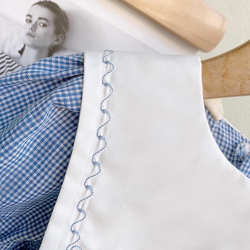 Sukienka dziewczęca w stylu preppy, dziecięca sukienka księżniczki, spódnica z marynarskim kołnierzem