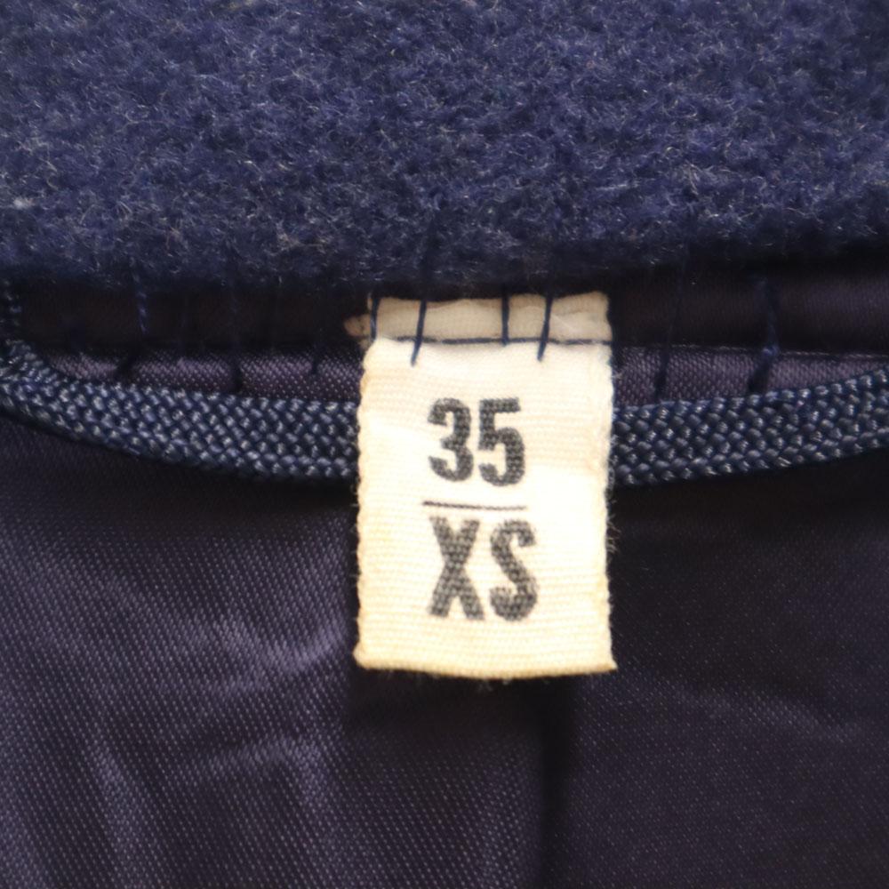 US AIR FORCE 50s Vintage Wool Blend Wool coat 35XS blue Military Overcoat Men's Used