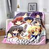 Clannad Anime Girl Character Flannel Throw Blanket, Soft Warm Blanket for Sofa Bed Home Decor