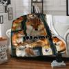 Adorable Shiba Inu Home Customize Your Name Blankets Soft And Cozy Lightweight For All Seasons Perfect For Picnics Sofa Office Bed Living Room Ideal