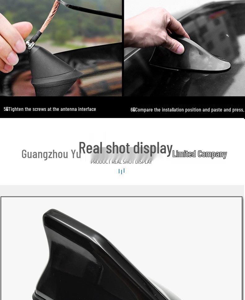 Punch-Free Shark Fin Car Antenna with Signal Enhancement for Roof Installation